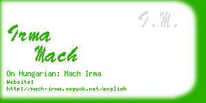 irma mach business card
